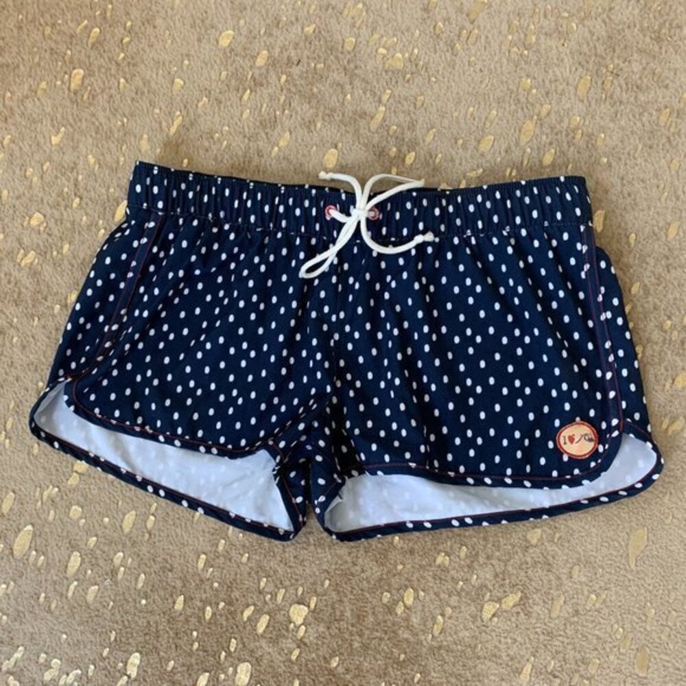 Quiksilver Red, White, Blue Polka Dot Shorts